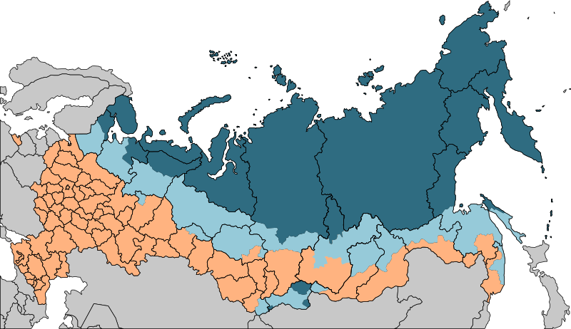      Районы Крайнего Севера      Местности, приравненные к районам Крайнего Севера