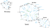 Карта Таити и Моореа