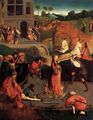 Мученичество св. Лучии — святой поджаривают ноги и собираются обезглавить (Мастер Фигдорского Возведения на крест)