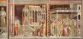 1. Введение Марии во храм. 2. Обручение Марии. ок. 1365г. Фрески капеллы Ринуччини, ц. Санта Кроче, Флоренция
