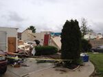 EF3 damage example -- House is destroyed, with only interior rooms remaining