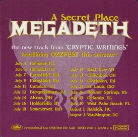 Обложка сингла Megadeth «A Secret Place» (1998)
