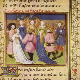 Иллюстрация к рукописи «Романа о Розе» (ок. 1420—1430). Австрийская Национальная библиотека