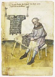 Изготовление кольчуги, 1425 год.