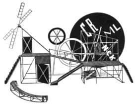 Сценическая конструкция для спектакля «Великодушный рогоносец» в постановке Вс. Мейерхольда, 1922 год