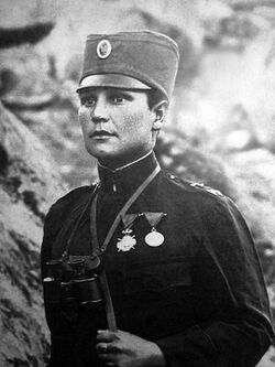 Милунка Савич в военной форме