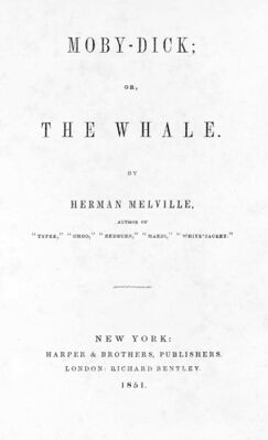 Титульная страница первого издания романа. США, 1851 г.