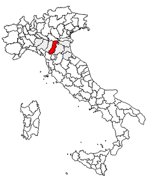 Провинция Модена на карте
