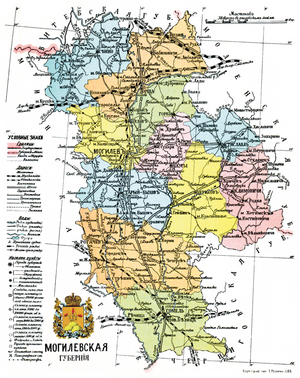 Могилёвская губерния на карте