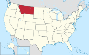 Штат Монтана на карте США