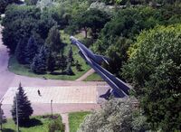 Monument of MiG-17 in Mariupol, 2006.jpg