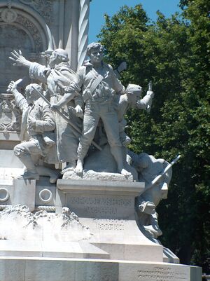 Деталь памятника, посвящённого героям Пиренейской войны, Лиссабон