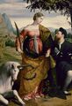 Моретто. Святая Джустина с донатором и единорогом, 1520—1530