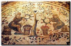 Плетение венков из роз. Пьяцца-Армерина, IV век