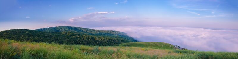 Утренний туман над селом Верхнеиткулово (Ишимбайский район).
