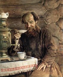 А. И. Морозов. За чаепитием. До 1904 г.