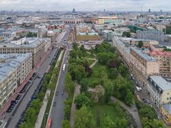 Вид с воздуха: Старая площадь и Ильинский сквер, 2017 год