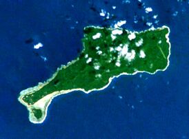 Спутниковый снимок островов Мота-Лава и Ра (юго-западнее от большого острова Мота-Лава)