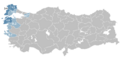 Процент помаков по первому языку в соответствии с переписью 1965 года, за исключением болгарского языка