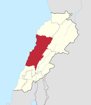 Горный Ливан на карте