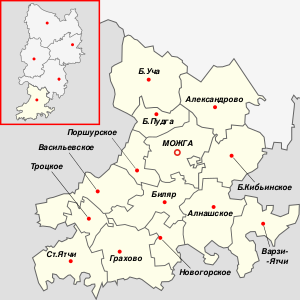 Можгинский уезд на карте