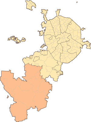 Троицкий административный округ (ТАО) на карте