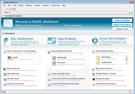 Скриншот программы MySQL Workbench