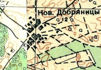 План деревни Новые Добряницы. 1938 год