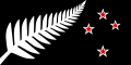 Silver Fern (Black with Red Stars) by Kyle Lockwood