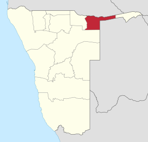 Восточное Каванго на карте