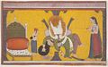 Иллюстрация к Бхагавата-пуране, Химачал-Прадеш, 1760—1770 годы. Из коллекции Музея искусств округа Лос-Анджелес