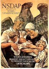 Плакат НСДАП, изображающий идеальную немецкую семью