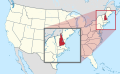 Нью-Гэмпшир на карте США