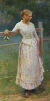«Девушка у изгороди», 1893