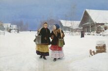 «Соперницы» Н. А. Касаткин, 1890