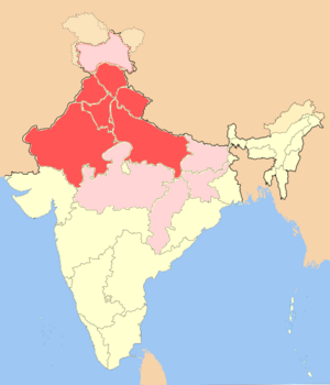 Северная Индия на карте