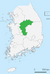 Чхунчхон-Пукто на карте Южной Кореи