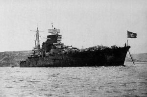 Линейный корабль «Новороссийск» в Севастополе, 1949 год