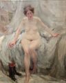 «Сидящая обнажённая», (1911), холст, масло — частное собрание.