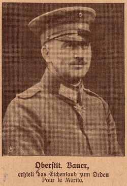 Макс Бауэр в 1918 году