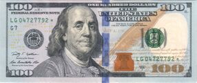 Сто долларов серии 2009 года (аверс)