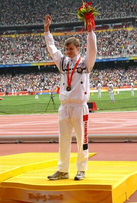 Олег Панютин на церемонии награждения Паралимпийских игр 2008