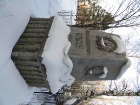 Памятник поэту А. С. Ольхону на Лисихинском кладбище