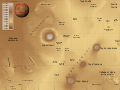 Карта провинции Фарсида, группа вулканов Урана находится в правом верхнем углу