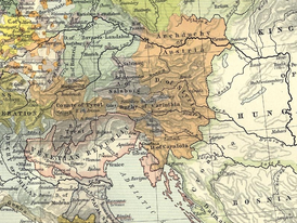 Эрцгерцогство Австрия в 1477 году (выделено оранжевым)
