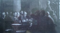 Генерал Врангель держит речь на открытии Русского совета. Константинополь. Апрель 1921 г.