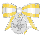 Optional Dame's Bow of the Silver Medal of the Order of Isabella the Catholic.svg