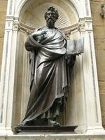Святой Матфей. 1419—1420. Статуя фасада церкви Орсанмикеле, Флоренция. Бронза