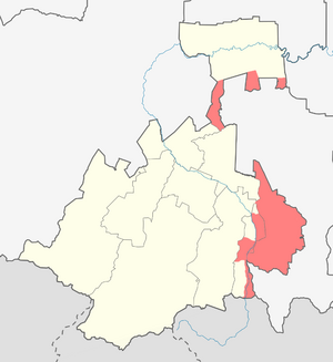 Спорная территория Пригородного и Моздокского районов, а также правобережной части города Владикавказа Северной Осетии.
