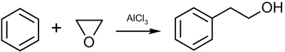 Реакция Фриделя — Крафтса с участием окиси этилена